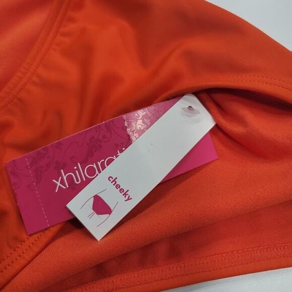 NWT Xhilaration Orange Mesh Bikini Set - Picture 11 of 12